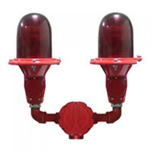 Светодиодный сдвоенный заградительный огонь 2х СДЗО-05-1 без решетки