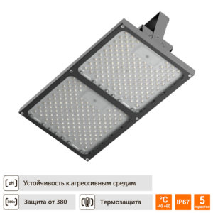 Светильник для агрессивных сред Техсветпром ТСП-ДСП02-LUX 100Вт Д120 IP67 скоба